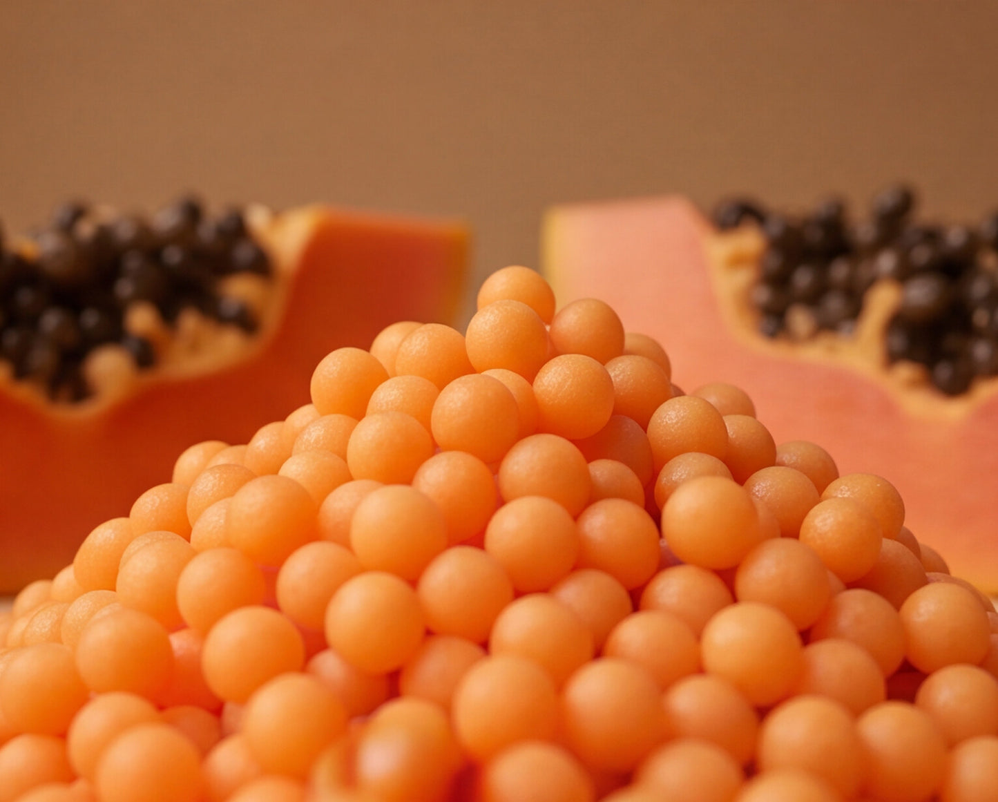 Vegan Papaya Dissolving Beads - Orange