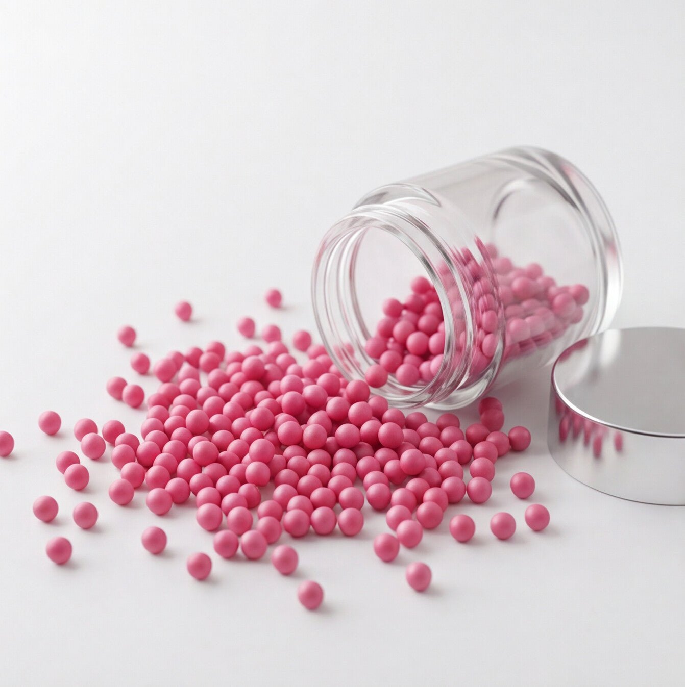 Vitamin E Non Dissolving Beads - Pink