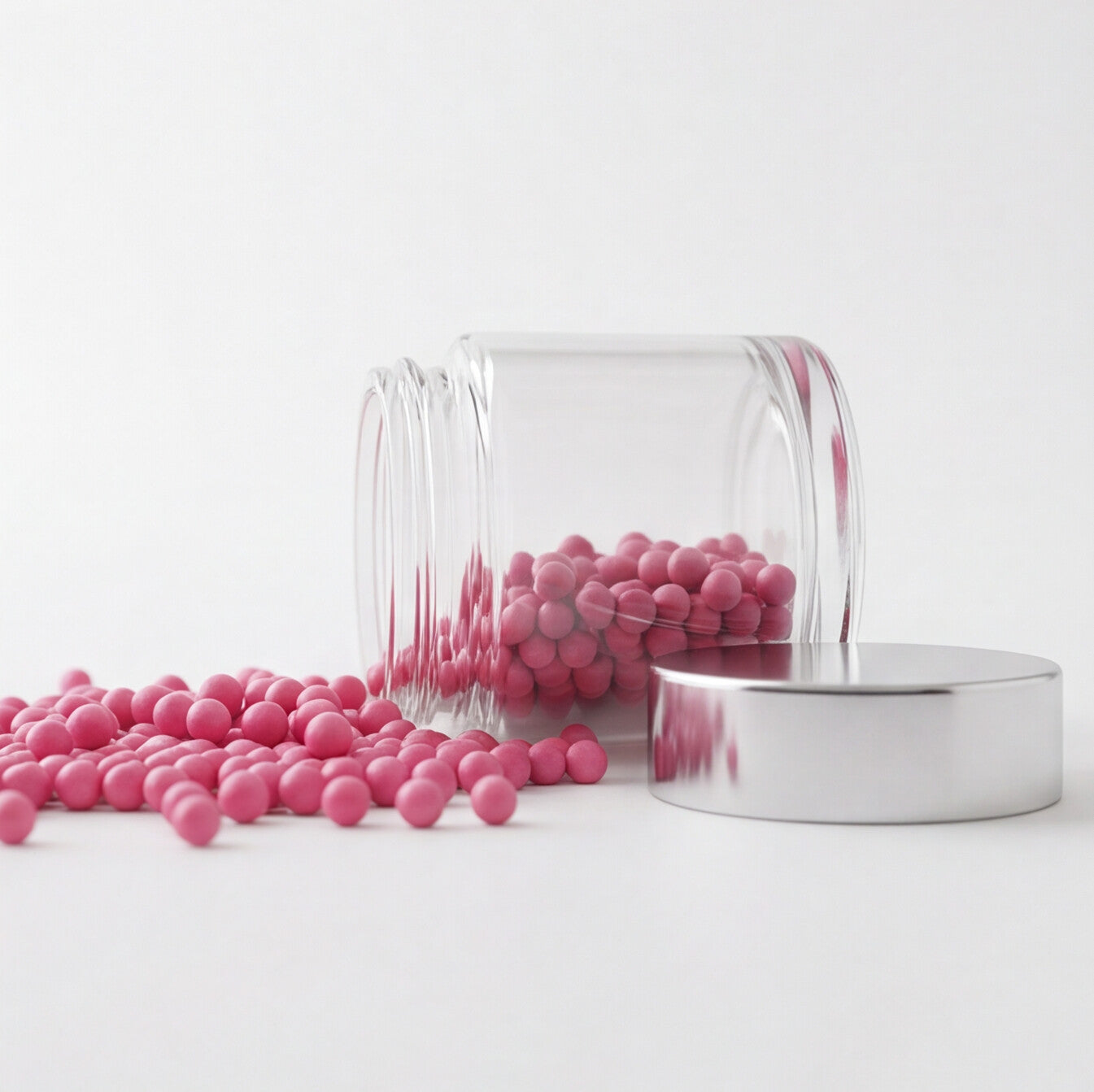 Vitamin E Non Dissolving Beads - Pink