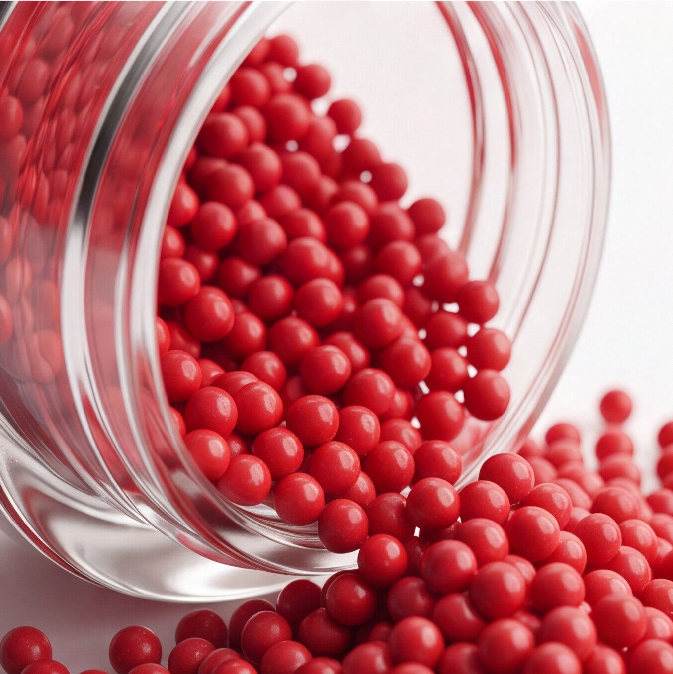 Non Dissolving Beads - Red