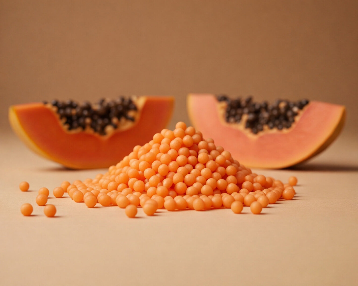 Vegan Papaya Dissolving Beads - Orange