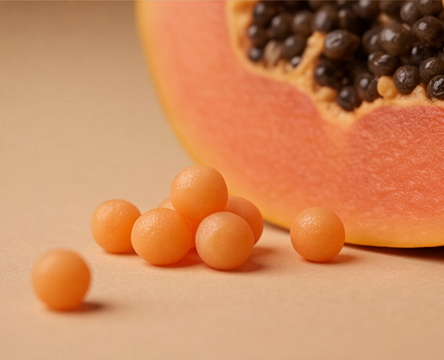 Vegan Papaya Dissolving Beads - Orange