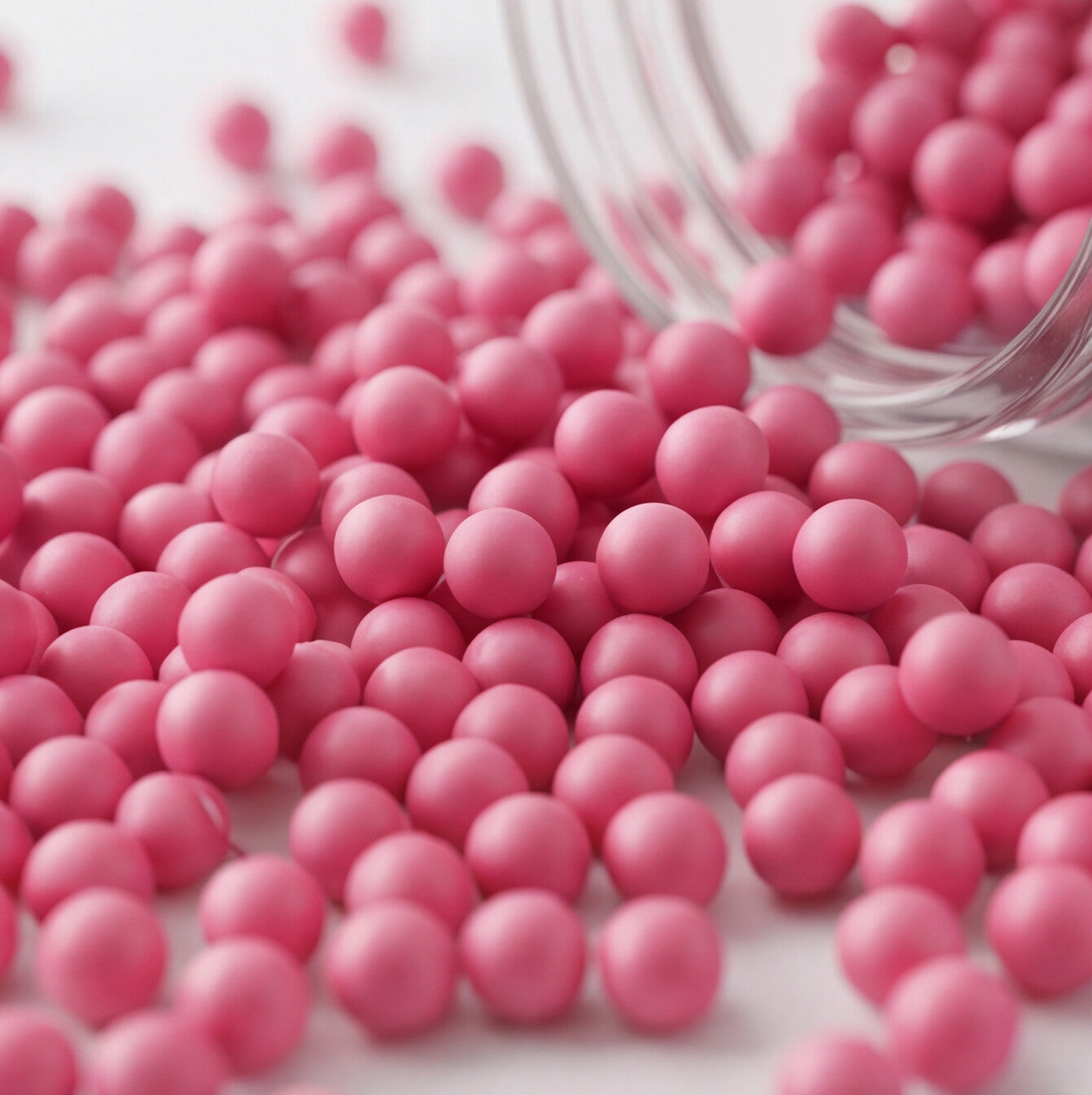 Vitamin E Non Dissolving Beads - Pink