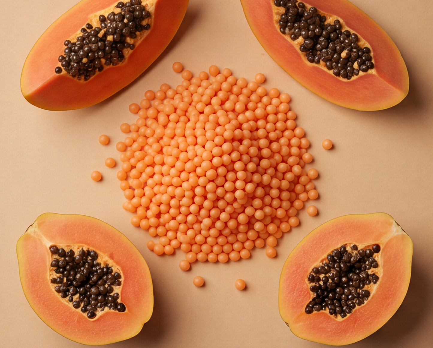 Vegan Papaya Dissolving Beads - Orange