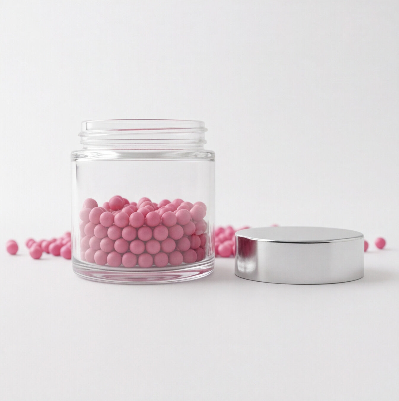 Vitamin E Non Dissolving Beads - Pink