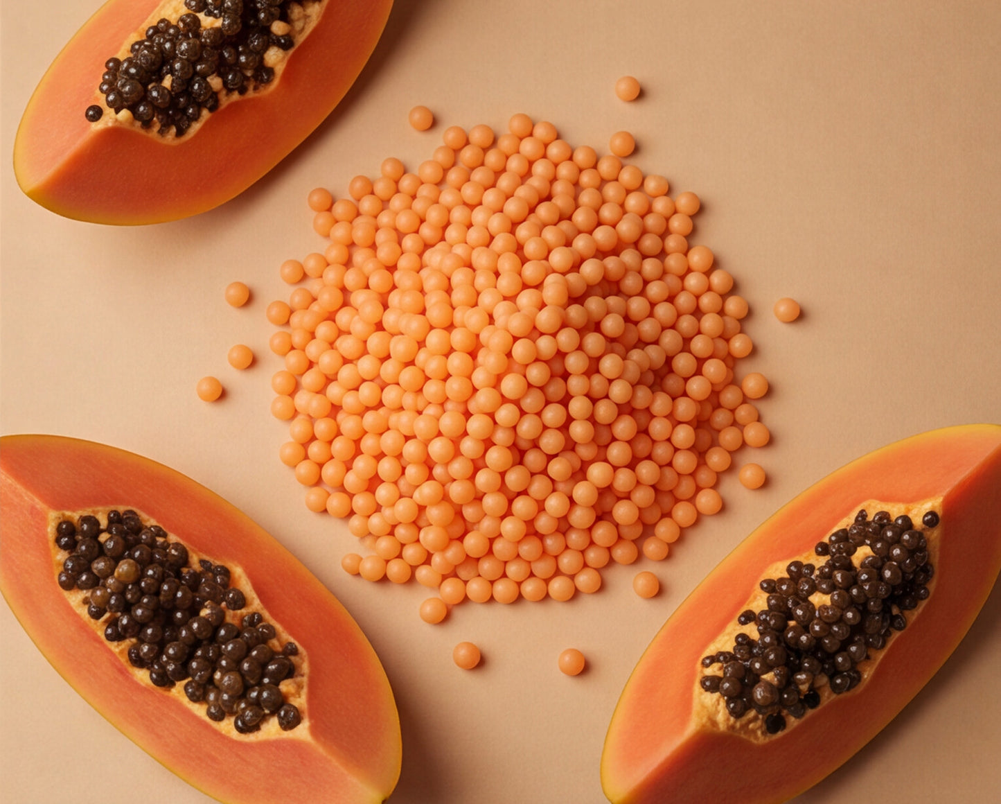 Vegan Papaya Dissolving Beads - Orange