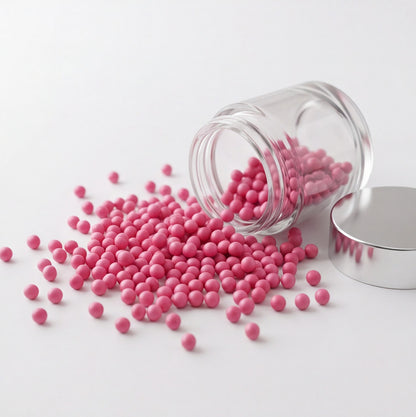 Vitamin E Non Dissolving Beads - Pink