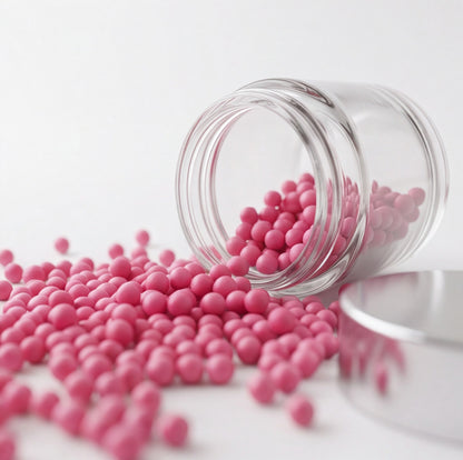 Vitamin E Non Dissolving Beads - Pink